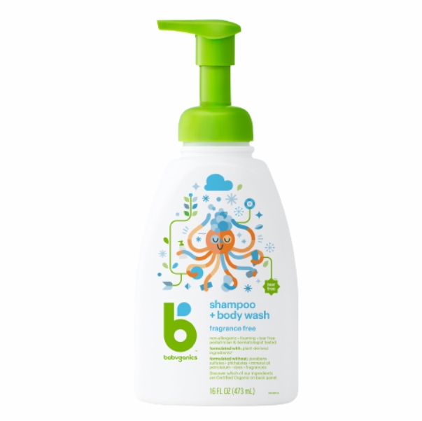 Babygarnics Shampoo + Body Wash Fragrance Free