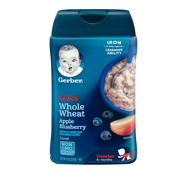 Gerber Lil' Bits Whole Wheat Apple Blueberry Cereal