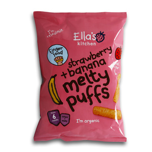 Ella's Kitchen strawberry and banana puffs