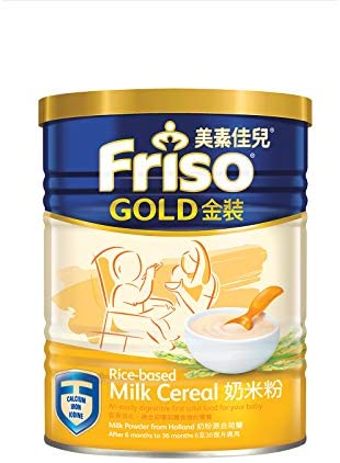 Friso gold rice-based milk cereal